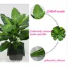 Grande plante artificielle à feuilles persistantes de 50CM 25 feuilles plantes en pot de buisson réalistes en plastique arbre vert maison jardin bureau décoration