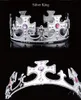 2018 New fashion Queen and King Crown Hairband With Acrylic Stone Golden and Silver Color Plastic Adustable Size For Adult and Children