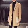 Vente en gros - Trench mi-long pour homme 2017 automne et hiver mince manteau de laine de vêtements d'extérieur minces vêtements pour hommes