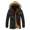 Män Parapara Winter Down Jackor Tjock Fleece Fur Collar Hooded Mäns Coats Casual Jacket Male Ytterkläder Vindskydd 5xl 2018 Ny