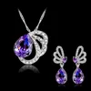 Bridesmaid Jewelry Set Earring Necklace Pendants Swarovski Australian Crystal Jewelry African Fashion Indian jewellery set Party Jewelry Set