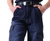 Plus la taille 46 hommes jeans mode lâche hommes denim long pantalon cargo loisirs baggy salopette pantalon automne hiver jeans vêtements pour hommes bas