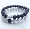 Nouvelle mode pierre naturelle forme ronde perles lave chakra guérison perles bracelets porte-bonheur bijoux amant cadeau livraison gratuite