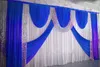 36m Wedding Party Stage Celebration Bakgrund Satin Curtain Drape Piller Tak Bakgrund Vart Dekoration Veil WT0168639486