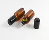 100pcs/lot Fast shipping 15ml Thick Amber Glass Roll On Bottles Essential Oil Empty Perfume Bottle