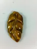 Natural Tiger's Eye Gem Stone Hand Carved Leaf Pendant + Rope Necklace Lucky Pendants Fine Jewelry for woman & man