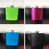 6 oz bolso flagon aço inoxidável hip flask set com dois copos de vinho ao ar livre portátil pote garrafas de água com caixa de 5 cores 100 pcs T1I835