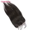 Fecho de cabelo humano glamoroso 6x6 Fecho de renda 1 peça cor natural corpo onda reta onda profunda encaracolado2802