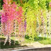 Konstgjord Silke Wisteria Ivy Vine Green Leaf Vine Garland Simulation Props för Party Wedding Home Decoration