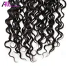 8-28 "Water Wave 3 Bundles con chiusura Capelli vergini brasiliani Onda d'acqua peruviana Onda oceanica malese Capelli umani bagnati e ondulati indiani