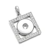 coeur colliers pendentifs pour teinture sublimation bouton à la mode femmes collier pendentif bijoux carrés transfert à chaud matériau vierge