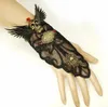 gratuit nouveau bracelet femme en dentelle noire ailes de tête de crâne vintage européen et américain gants personnalisés Halloween mode classique exquis e