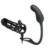 7-Gang-Silikon-USB-wiederaufladbare Penishülle und Analvibrator für Männer, abnehmbarer Cock-Sleeve-Vibrator, Sexspielzeug für Männer