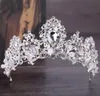 Nieuwe Diamond Diamond Crown zilveren handgemaakte hoofddeksels hoepel, bruids trouwjurk, bruids ornamenten