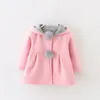 Hela detaljhandeln nyfödda flickor beläggar baby höst jacka barn barn spädbarn kanin långa öron hoodies bomull baby ytterkläder barn c6003610