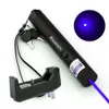 10Miles Blue Voilet Laser Pointer Pen 405nm Blue Purple Lazer Pen Pointer Cat Toy Visible Beam Astronmy+ 18650 Battery + Charger