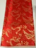 8 Metros / pc Maravilhoso vermelho tecido de algodão africano e padrão de dragão de ouro bordado suíço voile rendas para roupas JC22-1