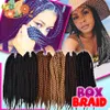 Extensions 12" 18" 22" Crochet Box Braids Synthetic Hairs 12 Roots Pure Colors Crochet Braiding Hair 90-100 g 1 pack/lot