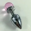 Plug Anal unisexe en métal et acier inoxydable, avec bijoux en cristal, perle de butin, dilatateur d'anus, Bondage pour adulte, produit de jouet sexuel BDSM