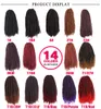 Fashion Beauty Extensions 18 pouces Synthetic Marley tresses avec ombre rouge brun rouge et noir tressé de cheveux noirs