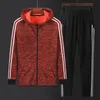 Men's Sport Suit Asian Size Sportswear Sets Loose Keep Warm Gym Clothing Man Running Jogging Suits