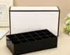 Klassiek hoogwaardig acryl 18 rasteropslagbox cosmetisch multifunctionele opbergdoos lipgloss display stand met geschenkverpakking