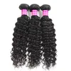 Partihandel 9a Brasilianska Straight Virgin Human Hair Weaves Malaysian Deep Wave Mänskliga Hår Buntar Bulk Body Water Kinky Curly Hair Extensions