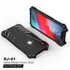 Coque de téléphone R-JUST pour Iphone, compatible modèles 15, 14, 11, 12, 13 Pro MAX, XS, XR, métal et aluminium, résistante aux chocs, aux chutes, armure anti-coups