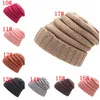 Womens Girls Thick Cap Hat Skully Unisex Slouch Knitted Beanie Adult knitted hat wool hat fashion Outdoor Warm cap KKA2845