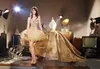 Vintage Gold Luxury Broderie Quinceanera Robes Sweetheart Applique 2 en 1 Jupe Détachable Sweet 16 Robe De Bal Prom Party Pageant Robes