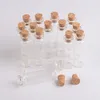 12*40*6mm 2.3ml Glass Bottles With Cork Small Transparent Mini Empty Jars 200pcs/lot