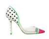 2018 sommer Gedruckt Wassermelone schuhe Frauen Pumpen Transparent PVC Dünne Fersen Frauen Schuhe Mischfarben Spitz High Heels Schuhe