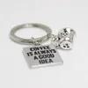 Yamily 12pcslot kaffe är alltid en bra idé Key Chain Cup Charm Pendant Key Ring Key Chain for Men Women Fashion Jewelry Gift5944644