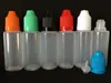 500pcs PE iğne şişeleri 3ml 5ml 10ml 15ml 20ml 30ml 50ml 60ml 100ml 120ml Plastik Yumuşak Şişe Çocuk geçirmez kapak ince damlalık uçları