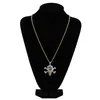 Iced Out Skull Ice Cream Form Pendant ketting kubieke zirkoon ijs hangketting met touwketen3341441