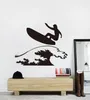 Surfer muur sticker surfen sport surf golven zee oceaan vinyl sticker kunst kinderen muur ontwerp moderne slaapkamer muur decor muurschildering