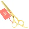 7.0Inch Meisha Giappone 440c Cesoie per toelettatura per animali domestici Kit con pettine Sacco per cani Dritto / a due code Forbici da taglio Thinning Clipper HB0092