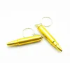 Fechadura de chave de bala de mini, tubo de metal pequeno, ouro cigarro de filtro portátil, tubo.