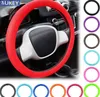 Leather Texture Car Auto Silicone Steering Wheel Glove Cover Soft Multi Color Universal Skin Soft Silicon Steering Wheel Cover