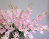 Högkvalitativ konstgjorda riktiga Touch Blommor Vit Blå Orchid Touch Blommor Till Hem Bröllopsdekoration Matbord Dekor