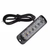 1pc 12-24v 6 LED Slim Flash Light Bar Auto Car Vehicle Light-Emitting Diod Emergency Warning Strobe Lampa för lastbil Motorcykel