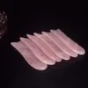 DingSheng GuaSha hecho a mano Herramientas de masaje de raspado Placa de pescado Rebanada Tablero de cara de piedra de cuarzo rosa natural para SPA Acupuntura TCM Fisioterapia