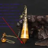 1Pc Money & Abundance Stone Natural Tiger Eye Crystal Pendulum Copper Bail and Chain Witchcraft For Dowsing, Divination, Intuition Reading