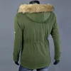 2018 nouveaux parkas hommes automne hiver fermeture éclair longue veste en coton hommes manteau à capuche mode 3 couleurs coupe-vent mâle manteau #0726 A #733