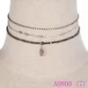 3 pz Moda Donna Perline Catena di Cristallo Goccia D'acqua Neckalce Pendenti Gioielli Gotici per le donne bella collana A0800