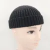 Leon dorosły mężczyźni dzianina czaszka swobodna bawełniana nić Hip Hop Hat Beanie Skullcap retro granatowa moda ciepła czapka