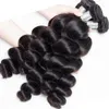 5 Bundles Brazilian Human Hair Extensions Loose Wave Curly Natural Color Peruvivan Indian Five Pieces/lot 10-30inch