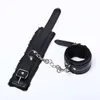 Bondage Black Faux Leather Slave Hand Ring Handcuffs Ankle-cuffs Restraint BDSM Sex Toy #R78