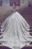 Gorgeous 2019 Special Lace Ball Gown Bröllopsklänningar Prinsessan utanför axeln Puffy Chapel Train Bridal Gowns Lyxig skräddarsydd En1202