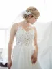 Robe de mariée transparente en Tulle, faite à la main, avec des Appliques de fleurs 3d délicates, ligne a, robe de princesse fluide, pour la plage et le jardin